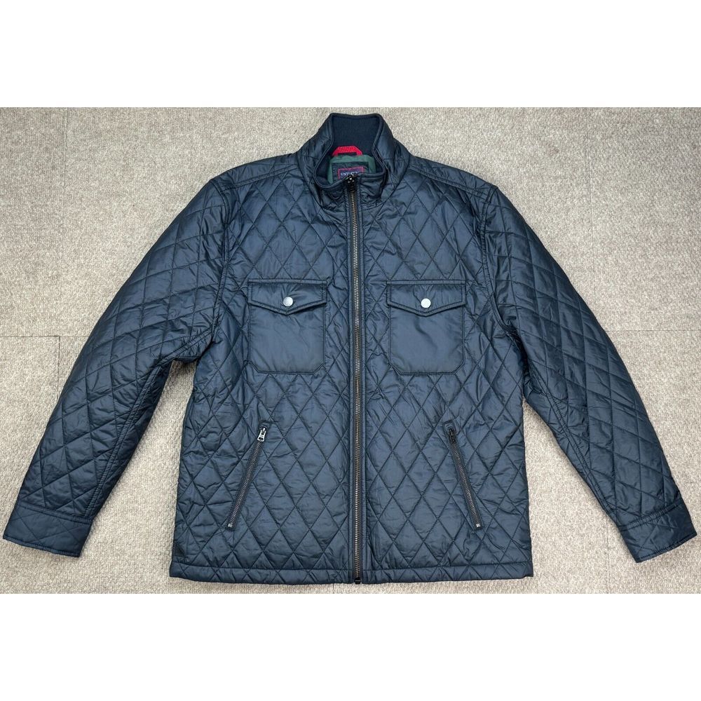 Untuckit‎ Men's Full Zip Long Sleeve Black Quilted Jacket Size XL